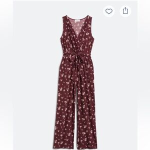 Kaileigh Burgundy Floral Jumpsuit